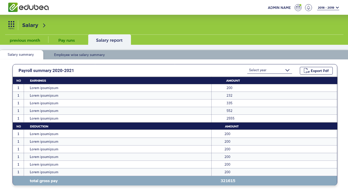 feature layout